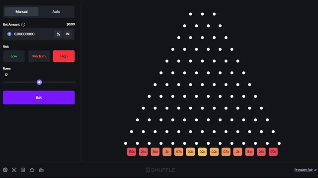 Plateau de Shuffle Plinko avec quilles et multiplicateurs